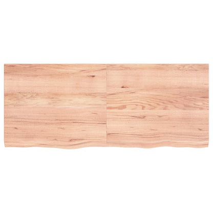 NNEVL Table Top Light Brown 120x50x4 cm Treated Solid Wood Oak-2