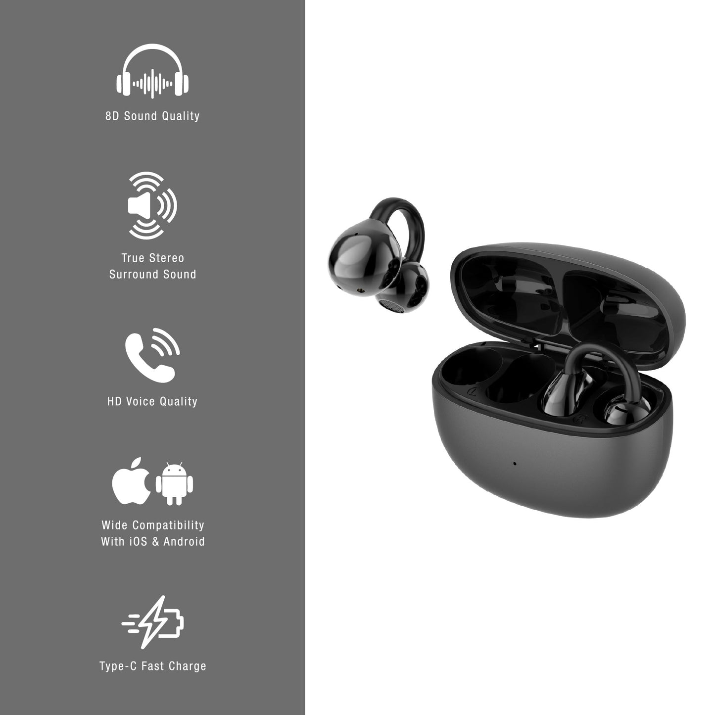 Ultimate Smart Living Bundle – Bluetooth Smart Watch, True Wireless Earbuds & 5-in-1 Alarm Clock Hub