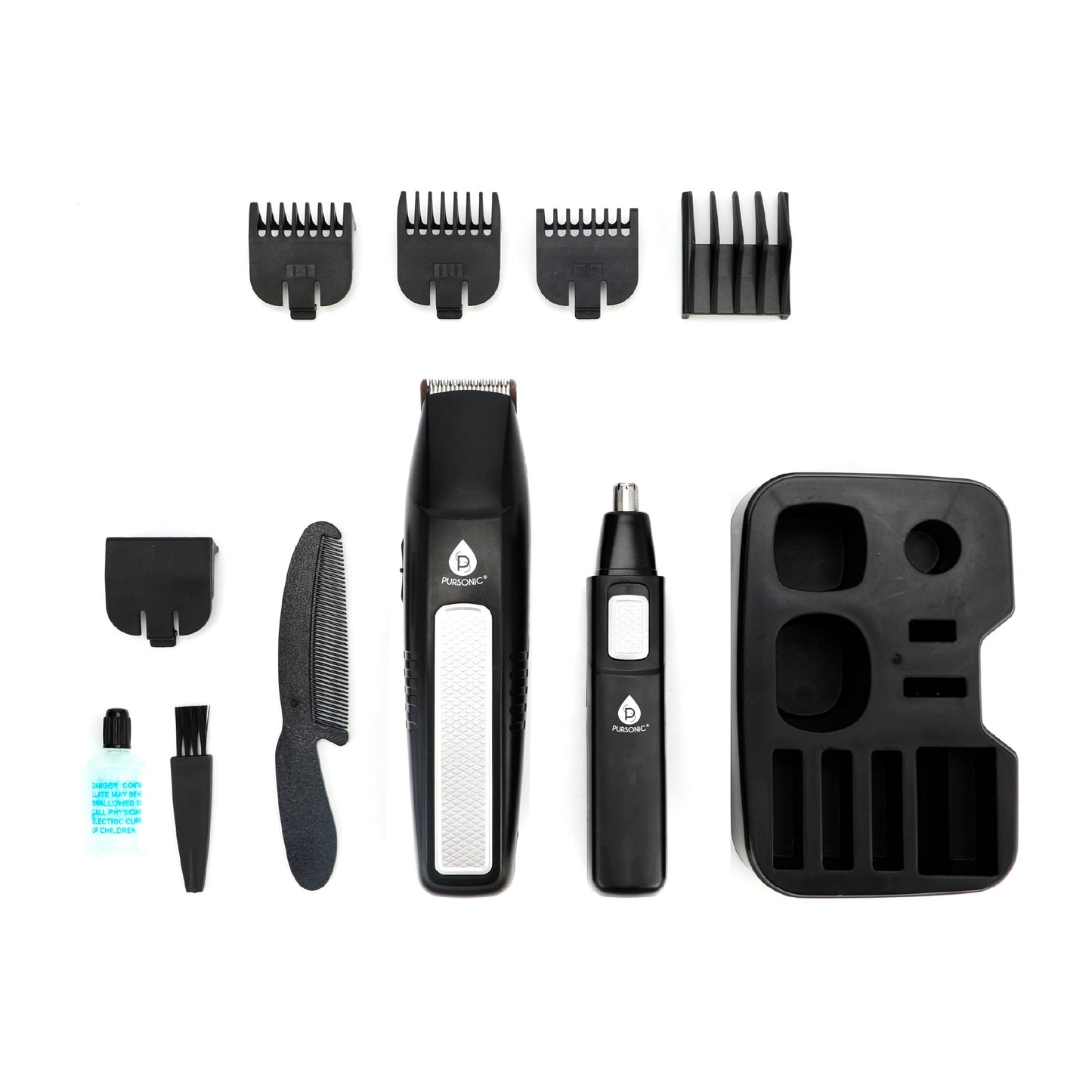 Men's 10-Piece Grooming Kit – Hair, Beard, Nose & Ear Trimmer-3