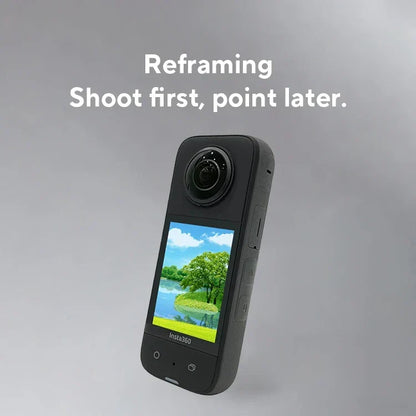 Action Camera  8K Video Dual Image Stabilization Black