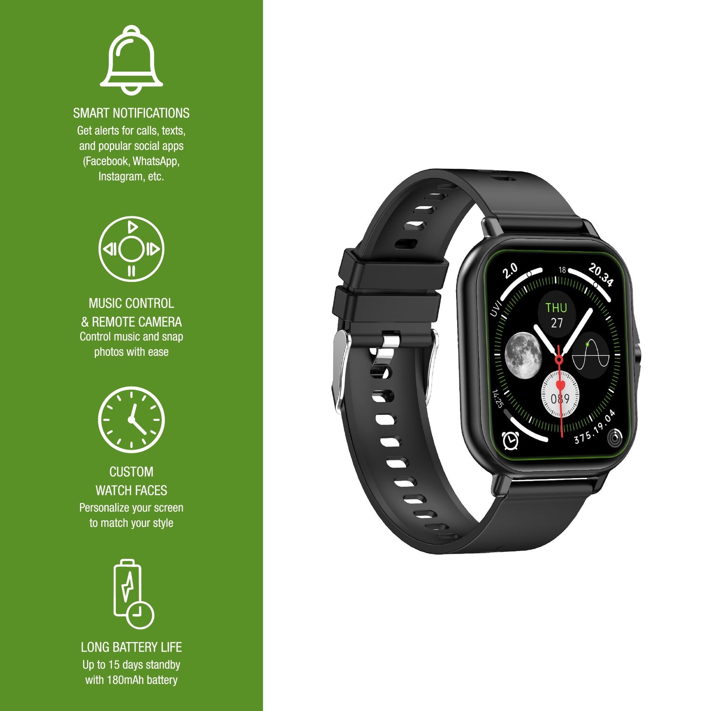 Ultimate Smart Living Bundle – Bluetooth Smart Watch, True Wireless Earbuds & 5-in-1 Alarm Clock Hub