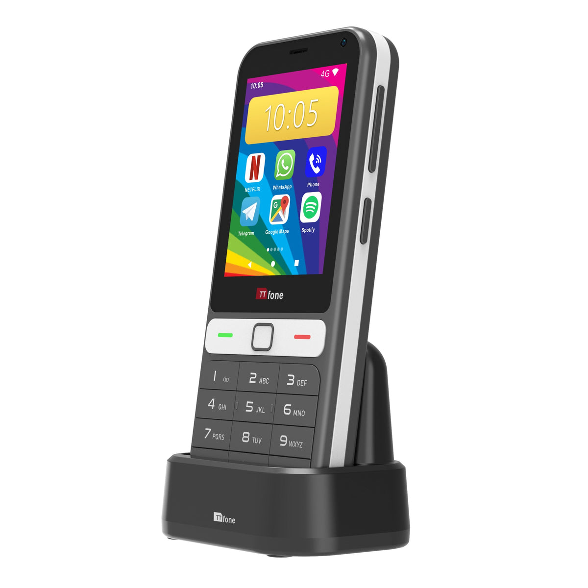 Used - TTfone TT280 4G Android Mobile with EE SIM and Dock charger-0