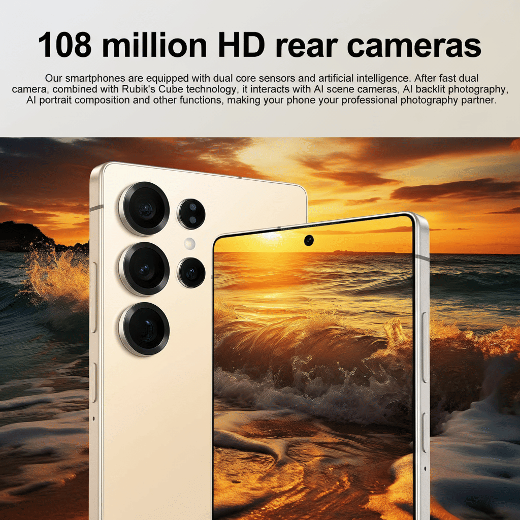 S25 Ultra 5G Smartphone, 8GB RAM, 256GB ROM, 7.3" FHD+ Display, 108MP