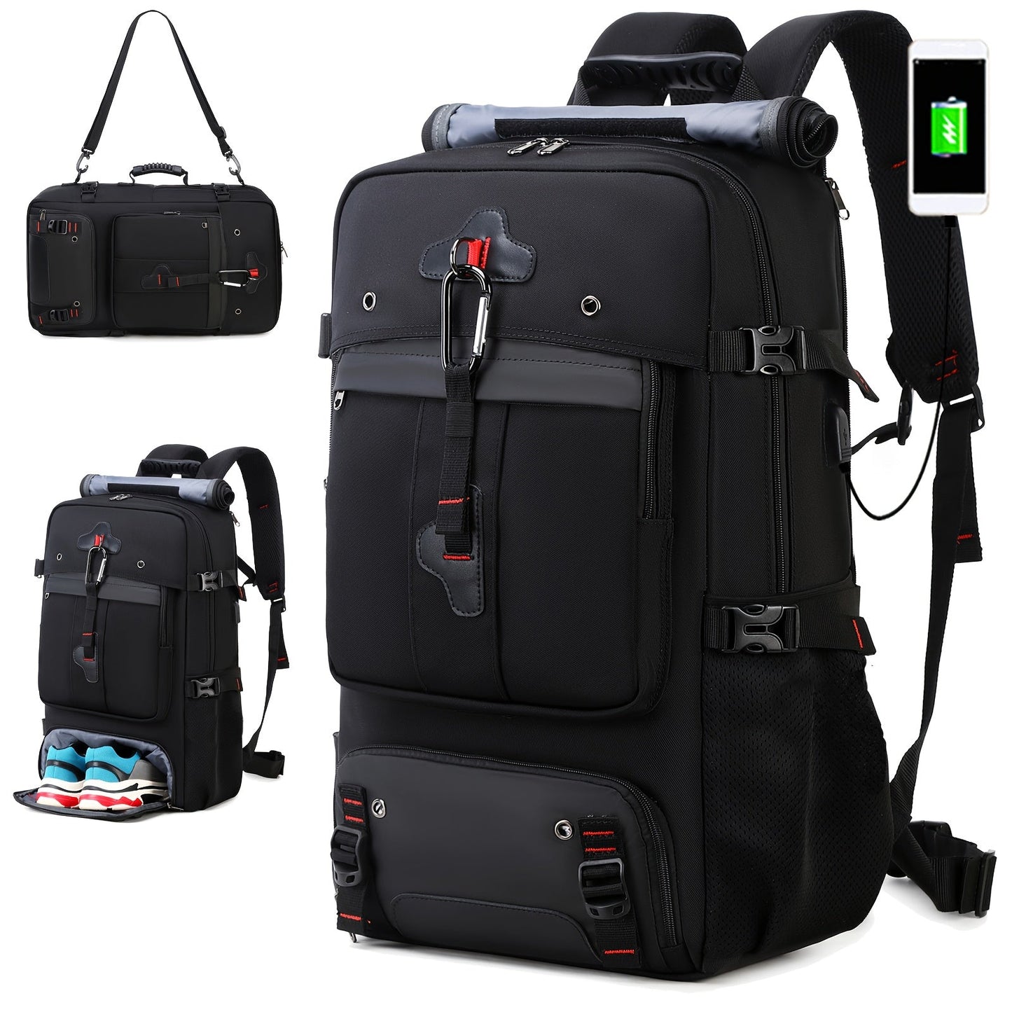 50L Hiking Backpack with Shoe Compartment-3