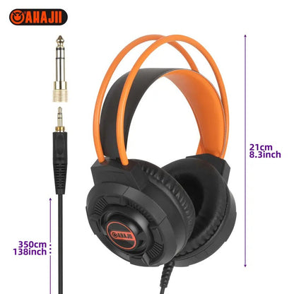 Studio Monitor Headphones Orange & Black Closed-Back Design-3