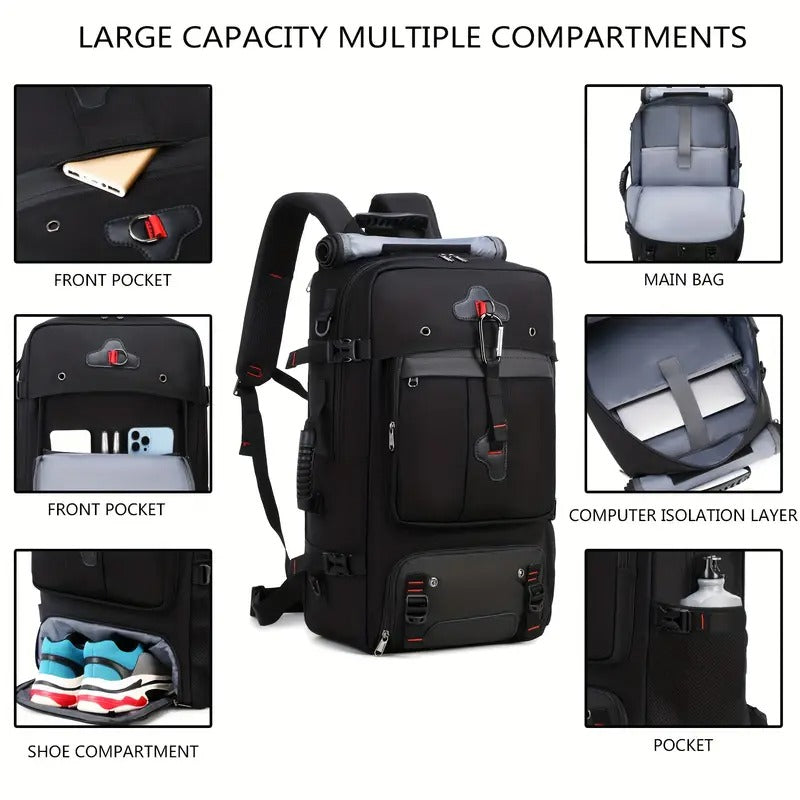 50L Hiking Backpack with Shoe Compartment-1
