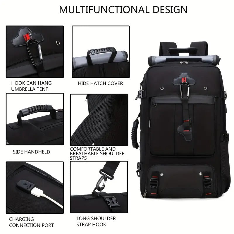 50L Hiking Backpack with Shoe Compartment-2