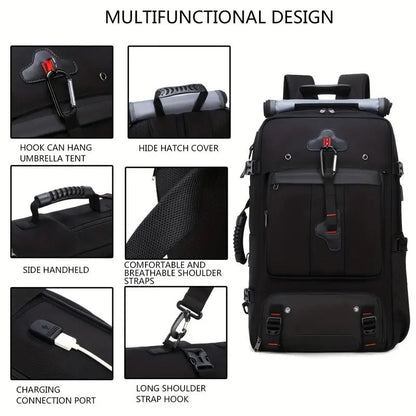 50L Hiking Backpack with Shoe Compartment-2