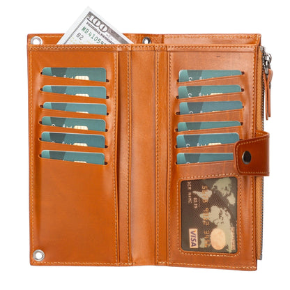 Kaycee Leather Women's Cell Phone Wallet with Strap